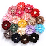 Pcs/lot New Sweet Chiffon Fabric Flower Hair Clips For Girls Safety Hairpin Boutique Barrettes Headwear Kids Hair