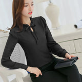 Daifei 2024 Winter Dress New Han Fan Chiffon Shirt Women's Long-Sleeved White Fashion Shirt Loose