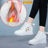 Autumn And Winter New Style Heightened Women's Shoes Korean Version Of Small White Shoes Female Students Single Shoes Leisure Sports Shoes All Kinds Of Short