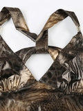 Leopard Print BacklessTank Top- Outfit