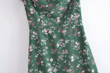 New Pastoral Spring Style Small Broken Flower Print Slim Skirt With