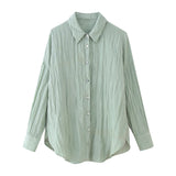 Spring Wrinkle Effect Shirt 8741128 Towel Trousers