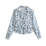 Spring Print Slim Shirt 2580126 Medium Skirt