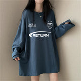 Vintage Round Neck Logo Print Oversized TeeOutfit