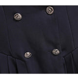 College Blazer Short Dresses Women 2023 Spring Autumn Double Breasted Long Sleeves Pleated Korean Casual Female