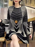 E-Commerce Spring And Autumn Wear Loose Sweater Sweater Hit Color Dress