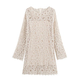 Knitted Dress Crocheted Blouse Crocheted Half Skirt