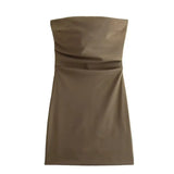 New Sexy Wrinkle Slimming Dress With Short Breasts In