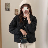 Small Fragrant Wind Add Thick Short Down Cotton Jacket Women Winter New Large Size Cotton-Padded Clothes Fat Mm Early Winter Cotton Jacket Hot Style-Outfit