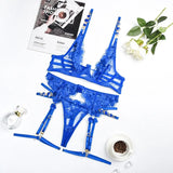 Lace Jewel Strap Lingerie Set-Outfit