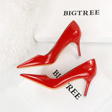 Zingj Fashion Simple Thin With Ultra High With Bright Paint Skin Shallow Mouth Tip