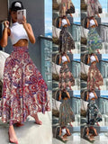 Zingj Hot Style Summer Fashion High Waist Show Thin Print Women's Skirt