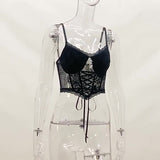 Dark Summer Lace Splicing, Slim, Short Spicy Girls, Leisure Straps, All Kinds Of Little