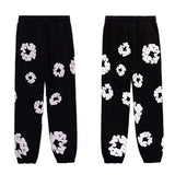 Printed Flower Wood Cotton Loose Sweater Y2K Hip Hop Street Pullover For