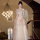 New Chinese Dress Light Luxury Niche 2025 New Famous Wind Hanging Neck Heavy Industry Slew Sexy Bare Back
