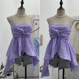 Irregular Skirt Sling Sling Sling Vest Bohemian Holiday Hottie Sleeveless Top