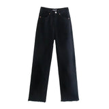 New Spring Style Is High-Waisted And Thin, Loose Straight Trousers, Casual Wide-Leg Pants