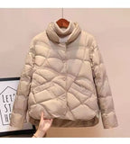 Light And Light Down Jacket Female Short Autumn New White Duck Down Small Fashion Style Winter Coat Tide-Outfit