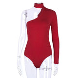 Zingj Women's Onesie Hanging Neck Type Off The Shoulder Sexy Slim Onesie Women