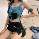 Printed Patchwork Monogram Tank TopOutfit