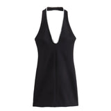 Summer Jewellery Neckline Slim Mini Dress