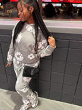 Trend Printing Wood Cotton Loose Sweaters Y2K Hip Hop Street Men And Women Take A