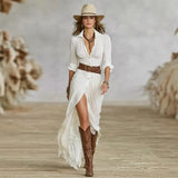 Elegant Casual Bohemia Spring And Autumn Long Sleeve