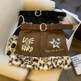 Half-Dress Girl Hottie Thin A-Word Short Skirt Summer New High-Waist College Style Pure Folding