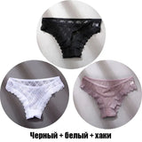Floral Lace Women's Panties Female Hollow Out Mesh Briefs Transparent Low Rise Underwear Ladies Big Size Lingerie