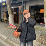 Short Money Three Button Cotton-Padded Clothes Show Thin Warm Coat Korean Version Leisure Autumn Winter Loose Fashion Versatile Small-Outfit