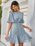 Spring / Summer New Front Piece Lace Dress INS Hem Cuff Lace Fringed