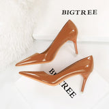 Zingj Fashion Simple Thin With Ultra High With Bright Paint Skin Shallow Mouth Tip