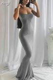Summer Simple Satin Slip Maxi Dress Women Sleeveless Backless Slim Party Y2K Concise Camisole Dress Female