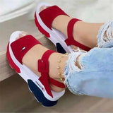 New Muffin Thick-Soled Sandals Women's Size 43 One-Word Buckle Fish Mouth Women's