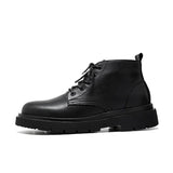 Zingj Help Martin Boots Male Handsome Autumn British Locomotive Ins Leather Shoes Port Style Couples Work Boots
