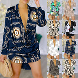 Zingj New Hot Style Sexy Fashion Print Long-Sleeved Shirt Women's