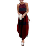Women's Summer Vintage Plaid Print Sling