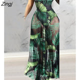 Summer Boho Style Off Shoulder Floral Print See-through Sheer Mesh Women's Sexy Maxi Dress Casual Beachwear Cover