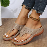 2025 New Cool Drag Thick Bottom Flip-Flops And Slippers Women Wear Hollow Beach Water Drill Cool