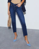 Direct Selling High Waist Slim Elastic Fashion Retro Women's Jeans Hot Style-Outfit