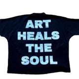 Short-Sleeved Summer Leisure Loose Demon Printing Boys And Girls