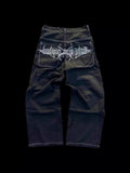 Wide-Legged Jeans Men's Fashion Black Baggy Jeans Men's Rap
