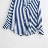 New Casual Loose Silk Satin Satin Sag Shirt