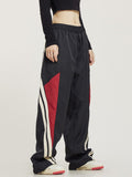 Streetwear Bf Patchwork Striped Cargo Pants Fashion Hip Hop Women Y2K Trousers Korean Casual Sweatpants Wide Leg Pants