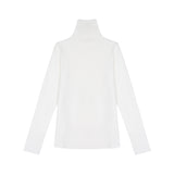German Velvet High-Necked Bottomed Shirt With Autumn And Winter Velvet Thickened White Polished Wool Long-Sleeved