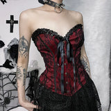 Dark Wind Design Sense Chest Vest Sexy Slim Lace Girdle Waist Show Thin Bandage