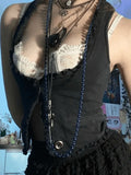 Frill Trim Button Down Corset Top-Outfit