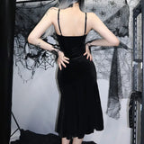 Summer New Dress Dark Wind Lace Slim Stitching Halter Fishtail