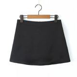 Spring Style Classic Holiday Shorts, Solid Color Shorts, Half Skirt, A-Shaped