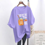 casual women's T-shirt Ulzzang streetwear Kawai fruit print T-shirt Korean shirt Harajuku short-sleeved camiseta